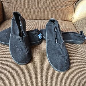 New Toms Black Alpergata Shoes Slip On Toddler Kids T13
